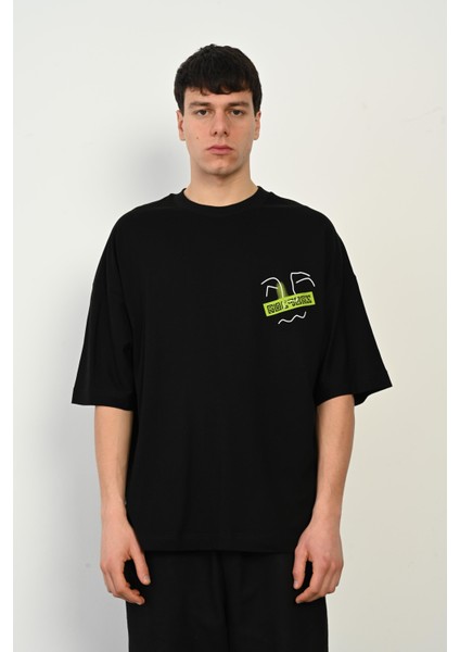 R-5760 Arka Yüz Baskılı Oversize T-Shirt