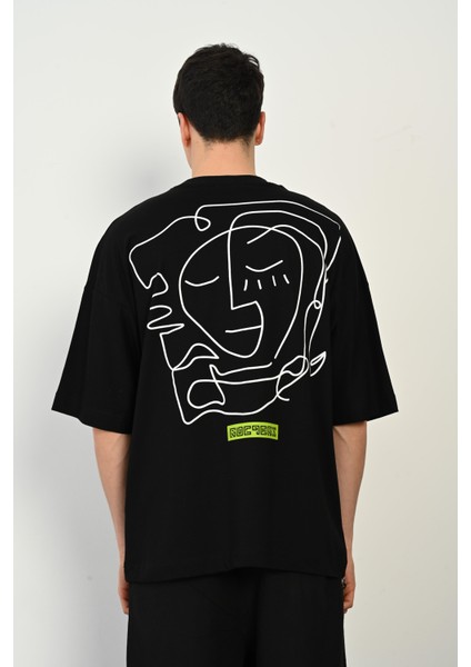 R-5760 Arka Yüz Baskılı Oversize T-Shirt fırsatları