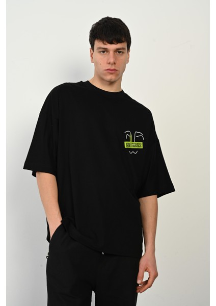 R-5760 Arka Yüz Baskılı Oversize T-Shirt indirimleri