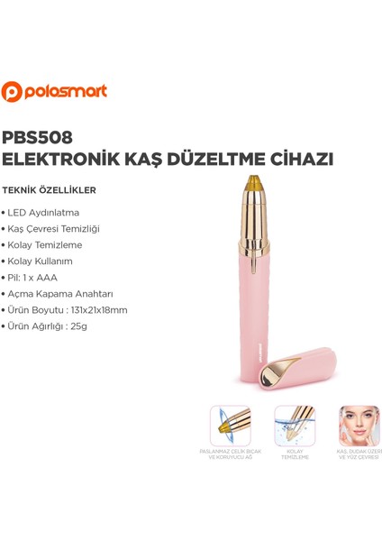 PBS508 Elektronik Kaş Düzeltme Cihazı Pembe