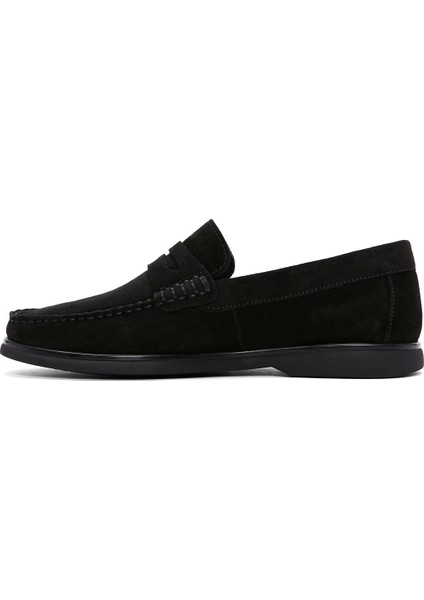 Fly Erkek Siyah Süet Deri Casual Loafer 24SFD631810