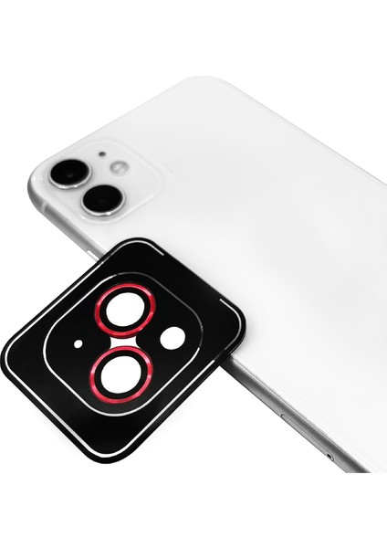 iPhone Uyumlu 12 Mini Cl - 11 Safir Parmak Izi Bırakmayan Anti - Reflective Kamera Lens Koruyucu - Kırmızı