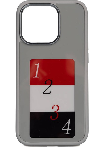 iPhone Uyumlu 14 Pro Kılıf Ekranı Yansıtan Akıllı Nfc Kapak - Gri