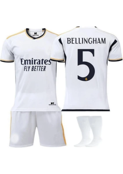 Menta Store Real Madrid Çocuk Bellingham Forması Şortu ve Çorapları 3lü Set