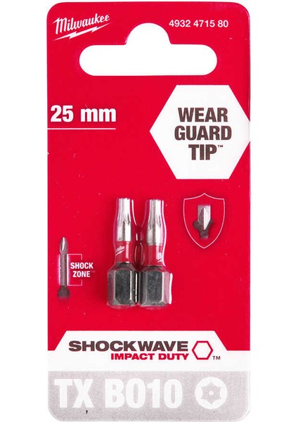 Bits Uç Tx B010 25 mm 2'li T4932471580