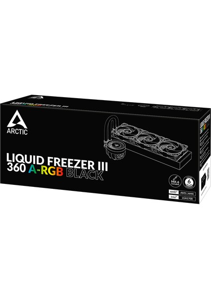 Liquid Freezer Iıı - 360 A-Rgb Intel / Amd Uyumlu, 360MM Radyatörlü, 3X12CM P12 Pwm Fanlı, Sıvı Işlemci Soğutucu Siyah (AR-ACFRE00144A)