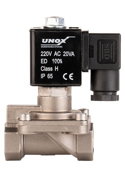 220 V Ac Paslanmaz Kompresör Solenoid Valf Normalde Kapalı 1/8" (0-16 BAR)