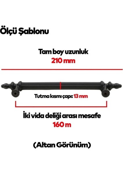 160 mm Polimer Dolap Kulpu 50 Adet Vidalı - 4X100 Tornavida Hediyeli