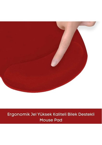 Mouse Pad Jel Dolgulu Bilek Destekli Mousepad Fare Altlığı Çeşitli Renk Seçenekleri