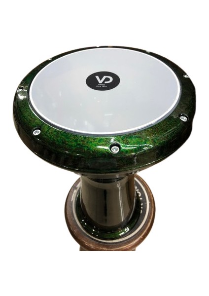 3022Y Döküm Kırçıllı Yeşil Boyalı Darbuka