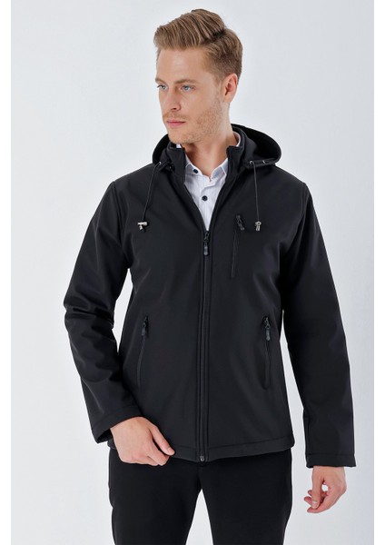 Siyah Kapüşonlu Astarlı Slim Fit Dar Kesim Casual Mont 1007235163 modelleri