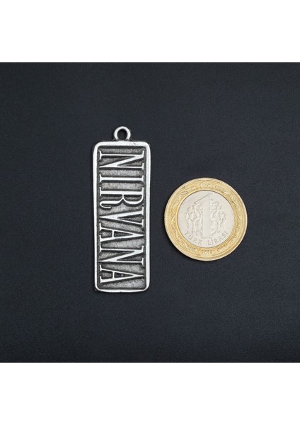 Nirvana Kolye Ucu - Antik Gümüş Kaplama - Kod:304 fırsatları