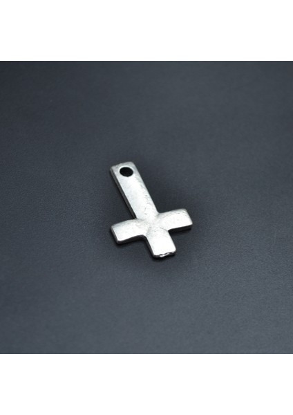 Minimal Ters Haç Örme Zincir Kolye - Gümüş Kaplama - Erkek Kadın Kolye - NO:1336 fiyatları