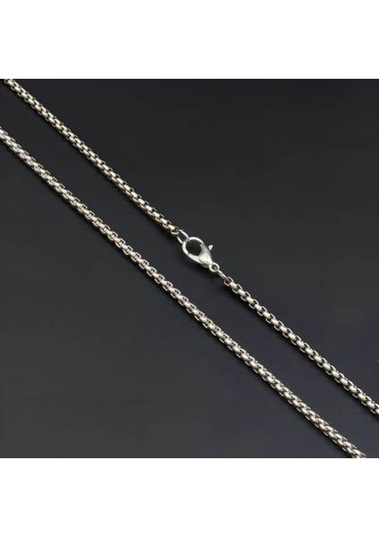 Minimal Ters Haç Örme Zincir Kolye - Gümüş Kaplama - Erkek Kadın Kolye - NO:1336 modelleri