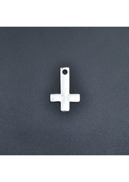 Minimal Ters Haç Örme Zincir Kolye - Gümüş Kaplama - Erkek Kadın Kolye - NO:1336 fırsatları