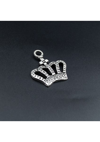 Taç Deri Ip Kolye - Gümüş Kaplama - Kadın Erkek Kolye - NO:1602 fiyatları