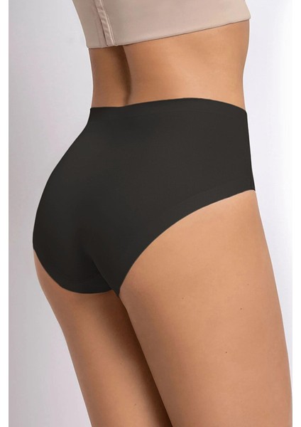 Dikişsiz Iz Yapmaz Lazer Kesim Toparlayıcı Kadın Slip Külot Korse Siyah fırsatları