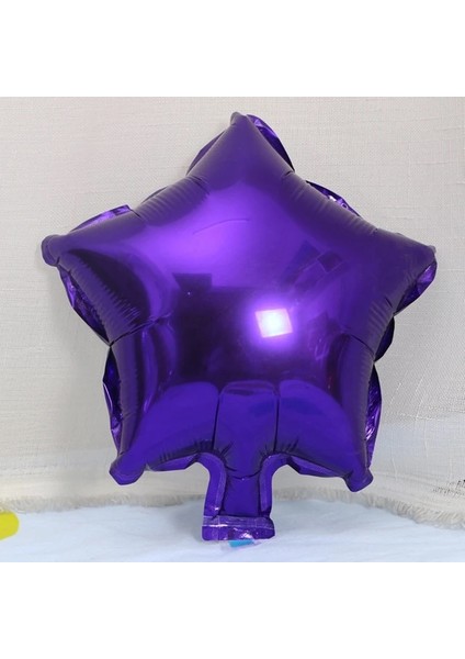 10 Inç Mini Yıldız Folyo Balon Mor 5 Adet