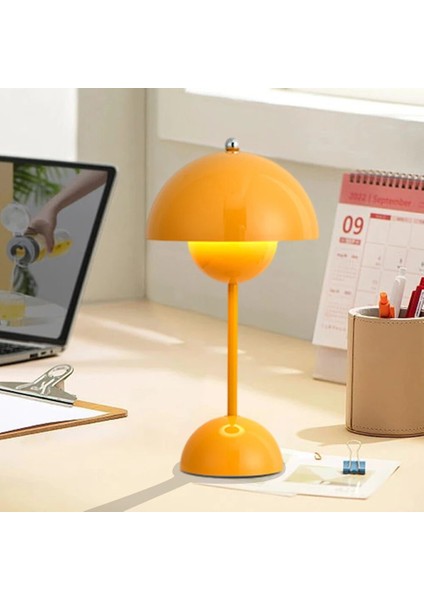 LED Masa Lampları Yeniden Yüklenebilir Flower Bud Desk Lamp Dokunma Cafe Yatak Odası Restoranı Modern Dekorasyon Gizleri (Yurt Dışından)