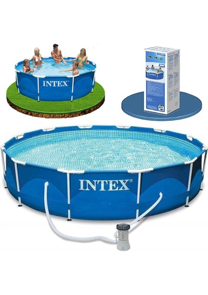 Intex 282001 Prefabrik Aile Havuzu 305X76CM 220V Temizleme Filtreli