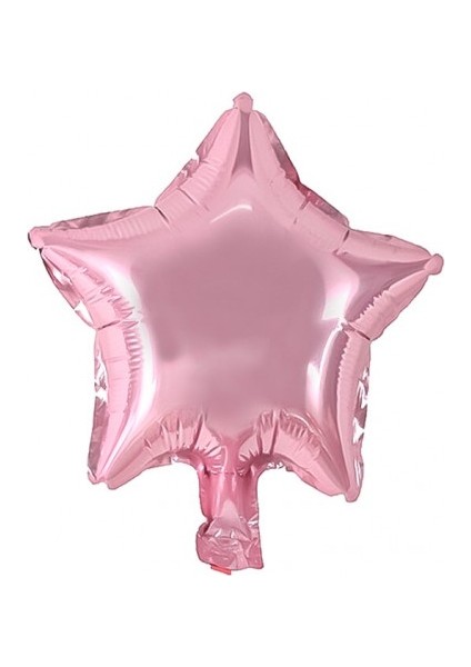 10 Inç Mini Yıldız Folyo Balon Pembe 5 Adet