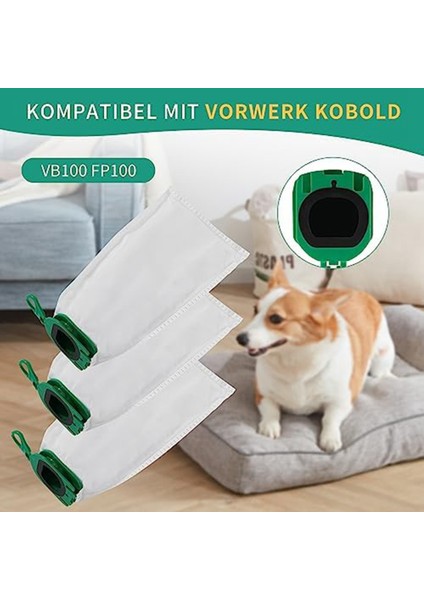 Kobold VB100 100 Için Elektrikli Süpürge Torbaları 3 Motor Koruma Filtreli Filtre Torbaları Yedek Toz Torbaları (Yurt Dışından) indirimleri