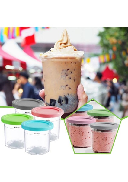 2 Adet Dondurma Pint Fincan Ninja Için NC299AM C300S Serisi Yeniden Kullanılabilir Dondurma Gelato Saklayabilir (Yurt Dışından)