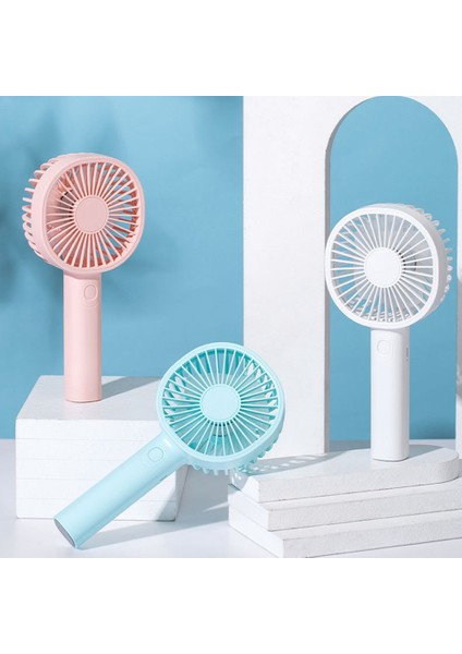USB Mini Fan Şarj Edilebilir Taşınabilir El Fanı Tembel Geçici Seyahat Alışveriş Soğutma Ev Araba Hava Soğutucu-Pembe (Yurt Dışından)