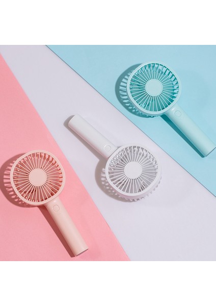 USB Mini Fan Şarj Edilebilir Taşınabilir El Fanı Tembel Geçici Seyahat Alışveriş Soğutma Ev Araba Hava Soğutucu-Pembe (Yurt Dışından)