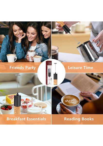 Elektrikli Köpük Makinesi, Kahve Için, Ahşap Desenli, Pille Çalışan Çırpma Makinesi (Yurt Dışından) indirimleri