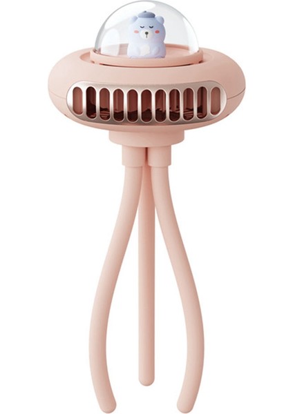 Gezginci Fanı Taşınabilir Esnek Tripod Klipsli Fan 4 Hız El Kişisel Fan Araba Beşik Bisiklet Koşu Bandı, Pembe (Yurt Dışından)