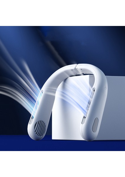 Dönen Mil Asılı Boyun Fan USB Fan Taşınabilir Fan Öğrenci Erkekler ve Kadınlar Evrensel Yapraksız Asılı Boyun Fan-B (Yurt Dışından) modelleri