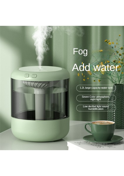 1.2l Kapasiteli Hava Nemlendirici Mini Taşınabilir Uçucu Yağ Difüzörü USB Mist Maker Yatak Odası Ev Için Yeşil (Yurt Dışından) fiyatları