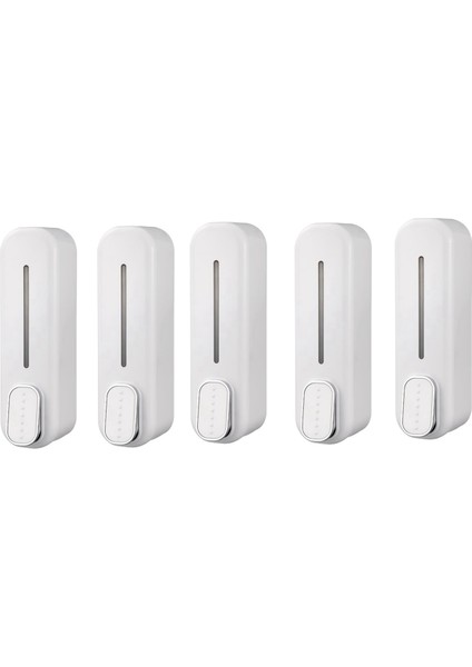 【gui Xulian】5x Sabunluk Duvara Montaj, 350ML El Sıvı Şampuan Duş Jeli Dispenseri Banyo Mutfak Ofis Beyaz Için (Yurt Dışından)