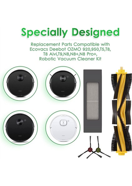 Deebot Için T9 T8 N8 Hepa Filtre Değiştirme Robotlu Süpürge Ana Yan Fırça Toz Parçaları (Yurt Dışından) fiyatları