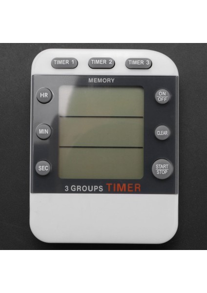 Dijital Zamanlayıcı 100 Saat Üçlü Geri Sayım Aşağı/yukarı Saat Zamanlayıcı Mutfak Pişirme Zamanlayıcısı LCD Ekran Yüksek Sesli Alarm Mıknatıs Braketi (Yurt Dışından)