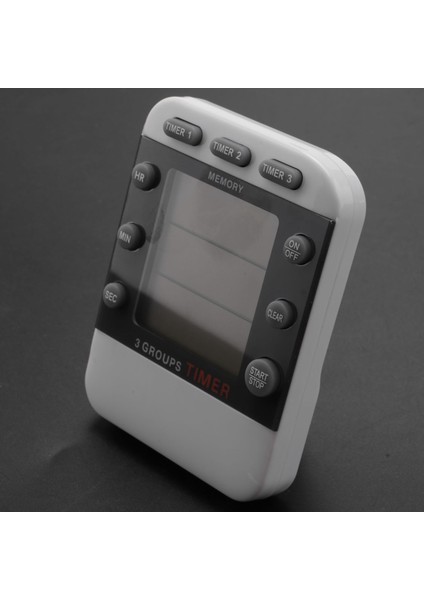Dijital Zamanlayıcı 100 Saat Üçlü Geri Sayım Aşağı/yukarı Saat Zamanlayıcı Mutfak Pişirme Zamanlayıcısı LCD Ekran Yüksek Sesli Alarm Mıknatıs Braketi (Yurt Dışından)