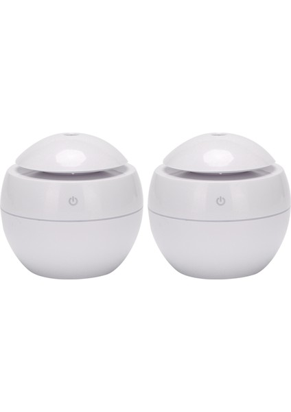 【gui Xulian】2x Değişken Aromaterapi Uçucu Yağ Difüzörü Mini USB Hava Nemlendirici Taşınabilir Ultrasonik Atomize Nemlendirici Beyaz (Yurt Dışından)