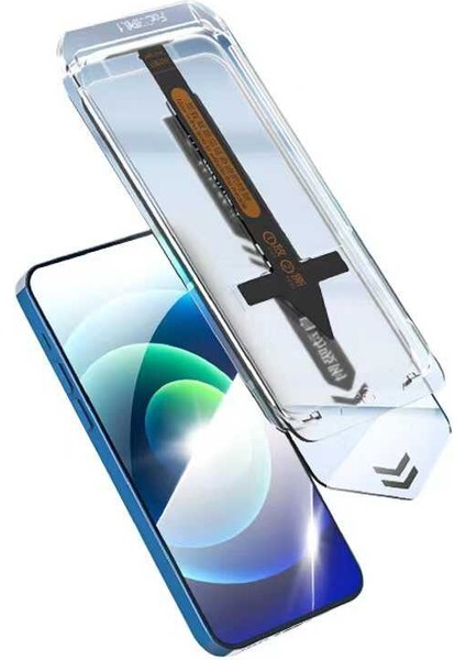 iPhone Uyumlu 12 Pro Süper Fast Toz Korumalı Toz Önleyici Temperli Ekran Koruyucu