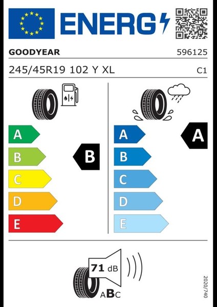 245/45 R19 102Y Eagle Sport 2 Uhp Xl Fp Oto Yaz Lastiği (Üretim: 2024)