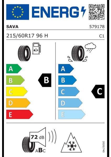215/60R17 96H All Weather Oto Dört Mevsim Lastiği (Üretim: 2024)
