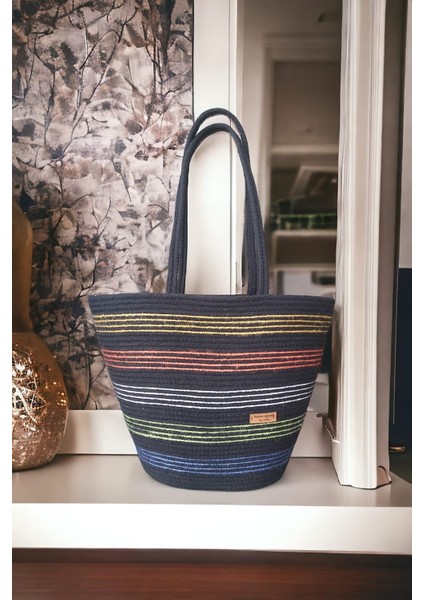 Hasır Çanta Omuz Çantası Plaj Çantası El Emeği Handmade Tasarım Tarz Yaz MODA-30CMX40-42CM