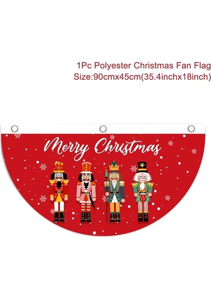 Noel Dışarıdaki Banner Flag Mutlu Noel Dekorasyonu Ev 2023 Xmas Ornament Navidad Natal Noel Gift Mutlu Yeni Yıl 2024 (Yurt Dışından)