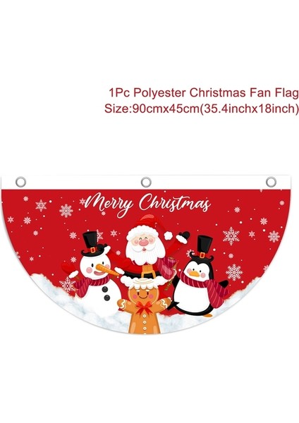Noel Dışarıdaki Banner Flag Mutlu Noel Dekorasyonu Ev 2023 Xmas Ornament Navidad Natal Noel Gift Mutlu Yeni Yıl 2024 (Yurt Dışından)