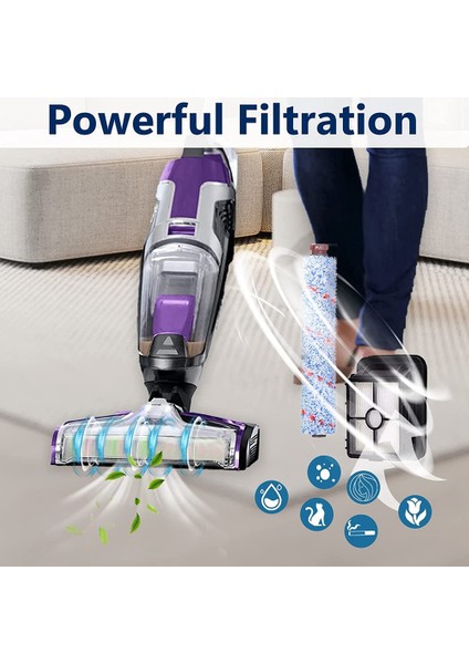 Bissell Crosswave Pet Pro 1785 2306 Serisi Vakum, Temizleyici Çok Yüzeyli Fırça Rulo Vakum Filtresi Için Yedek (Yurt Dışından) modelleri