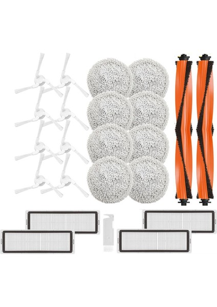 23 Adet Aksesuar Kiti Xiaomi Mijia Pro STYTJ06ZHM Robotlu Süpürge Yıkanabilir Filtre Ana Yan Fırça Paspas Bezi (Yurt Dışından)
