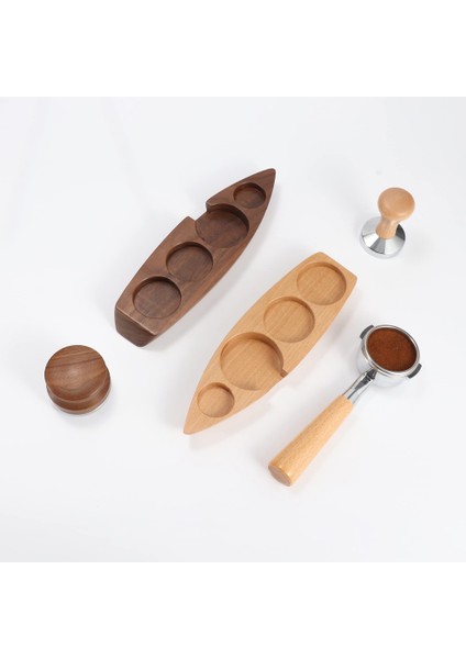 Kahve Tozu Koltuk Katı Ahşap Tekne Kolu Destek Rafı Toz Basın Tabanı 51/53MM Kahve Aksesuarları Kayın (Yurt Dışından) indirimleri