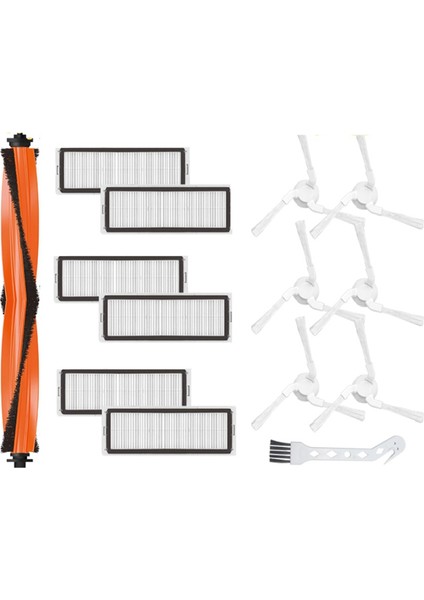14 Adet Xiaomi Mijia Pro STYTJ06ZHM Kendi Kendini Temizleyen Robotlu Süpürge Ana Silindir Fırça Yedek Yedek Parça (Yurt Dışından)