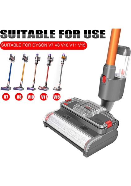 Dyson V15 V11 V10 V8 V7 Elektrikli Süpürge Başlıkları Için Islak ve Kuru Ovma Fırçaları, Temizleme ve Kanalizasyon Tanklarıyla Donatılmıştır (Yurt Dışından)