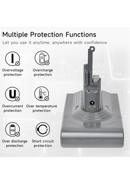 21.6V V8 Pil Adaptörü + 2xpre-Filter Dyson V8 Piller Için Değiştirin V8 Absolute V8 Hayvan Elektrikli Süpürge Şarj Edilebilir (Yurt Dışından) indirimleri